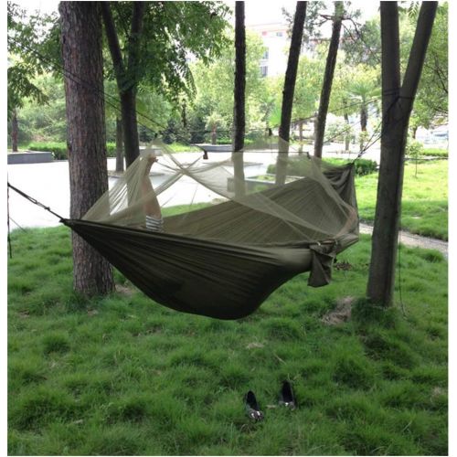 Homebed homebed Single & Double Hammock with Mosquito Net 440 Pounds Capacity Sturdy & Lightweight 210T Nylon for Outdoor Backpacking Camping Trip Hiking Indoor Garden Yard