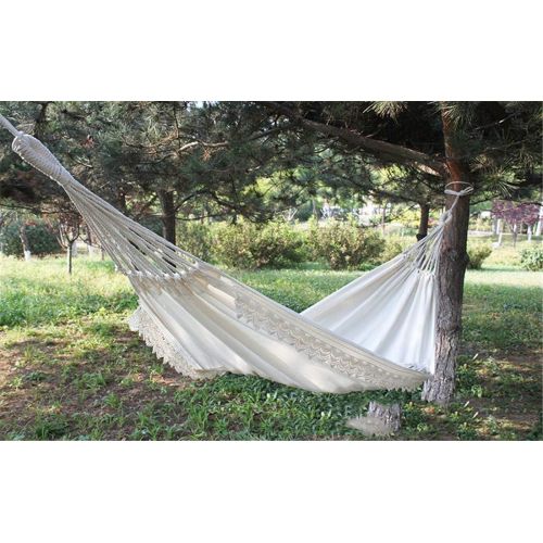  Homebed homebed White Cotton Handmade Women Hammock lace for The Outdoors Backpacking Survival or Travel Portable Lightweight