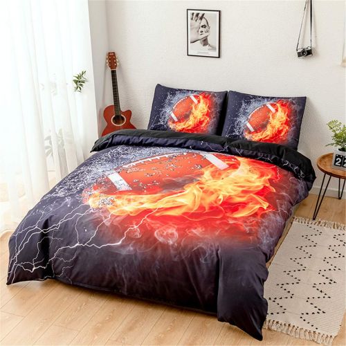  Homebed 3D Sports Baseball Bedding Set for Teen Boys,Duvet Cover Sets with Pillowcases,Queen Size,3PCS,1 Duvet Cover+2 Pillow Shams