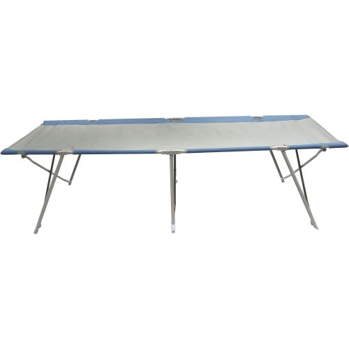  Homecall Camping Bed XXL 212 x 80 x 50 cm Rip Stop Polyester 600D Cushion Grey Blue