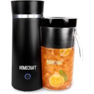 Homecraft Electric Iced Tea Maker for Sweet Tea and Cold Brew Coffee, Double Insulated Pitcher, Black, Small