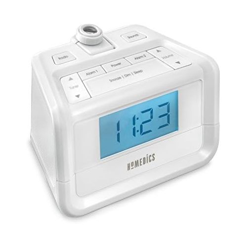  [아마존베스트]HoMedics Dual Alarm Digital FM Clock Radio | Time Projection , 8 Relaxing Nature Sounds , LED Display ,...