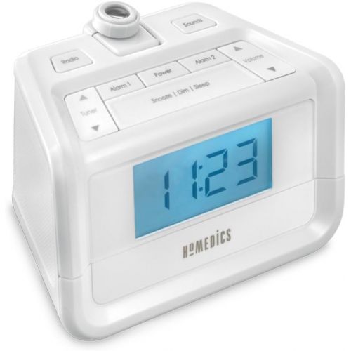  [아마존베스트]HoMedics Dual Alarm Digital FM Clock Radio | Time Projection , 8 Relaxing Nature Sounds , LED Display ,...