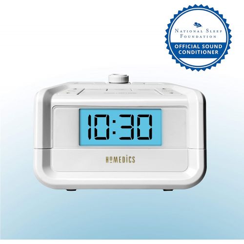  [아마존베스트]HoMedics Dual Alarm Digital FM Clock Radio | Time Projection , 8 Relaxing Nature Sounds , LED Display ,...