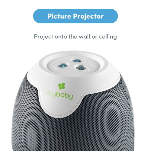  Homedics MyBaby, SoundSpa Lullaby - Sounds & Projection, Plays 6 Sounds & Lullabies, Image Projector Featuring Diverse Scenes, Auto-Off Timer Perfect for Naptime, Powered by an AC Adapter