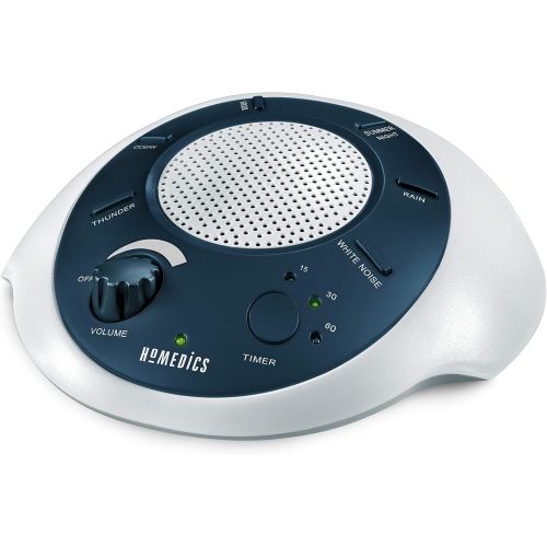  HoMedics White Noise Sound Machine | Portable Sleep Therapy for Home, Office, Baby & Travel | 6 Relaxing & Soothing Nature Sounds, Battery or Adapter Charging Options, Auto-Off Tim