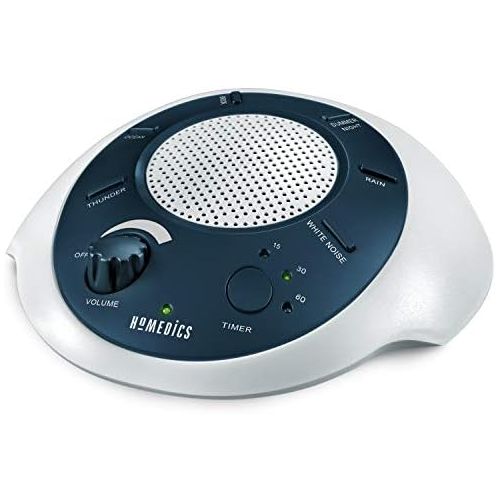  HoMedics White Noise Sound Machine | Portable Sleep Therapy for Home, Office, Baby & Travel | 6 Relaxing & Soothing Nature Sounds, Battery or Adapter Charging Options, Auto-Off Tim