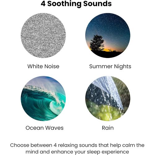  White Noise Sound Machine | Portable Sleep Therapy for Home, Office, Baby & Travel | 4 Relaxing & Soothing Nature Sounds, Battery Operated, Auto-Off Timer | HoMedics