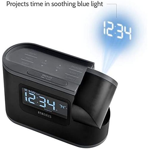  Homedics Recharged Alarm Clock & Sound Machine, Black