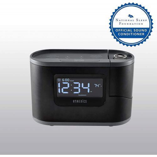  Homedics Recharged Alarm Clock & Sound Machine, Black