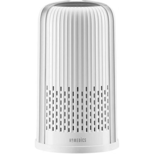  Homedics TotalClean 4-in-1 Tower Air Purifier, 360-Degree HEPA Filtration for Allergens, Dust and Dander with Ionizer for Home, Office and Desktop, Night-Light and Essential Oil Ar