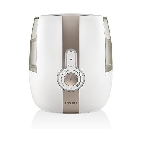  Homedics Cool Mist Ultrasonic Humidifier| 1.4 Gallon Tank, 65 Hour Runtime, Nightlight, Auto Shut-Off | Clean Tank Technology, BONUS DEMINERALIZATION CARTRIDGE | HoMedics