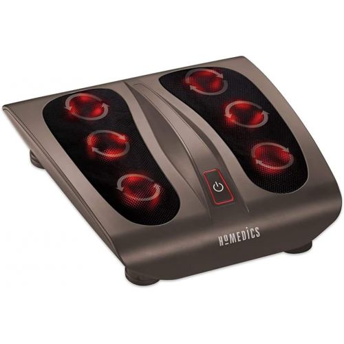  Homedics HoMedics, Triple Action Shiatsu Foot Massager with Heat | Deep-Kneading Rotating Heads & Soothing Heat | Large Design, Breathable Fabric & Toe Controls