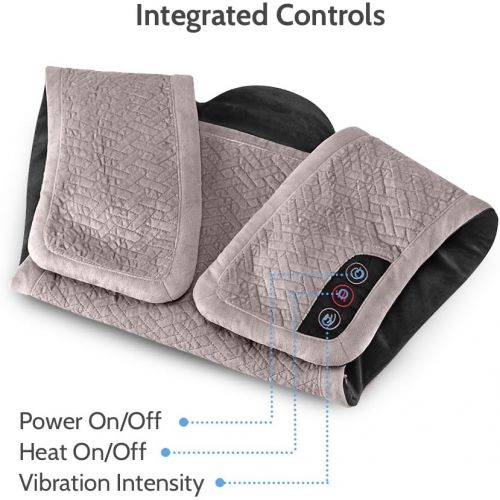  Homedics Comfort Pro Elite Heated Vibrating Massage Wrap | Adjustable Intensity, Soft Fabric, Tension...