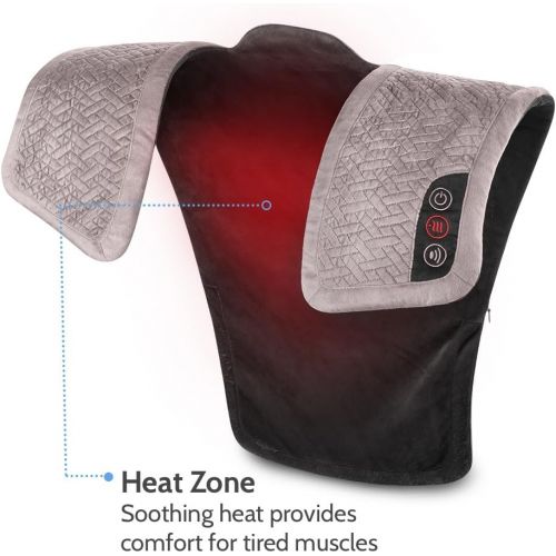 Homedics Comfort Pro Elite Heated Vibrating Massage Wrap | Adjustable Intensity, Soft Fabric, Tension...