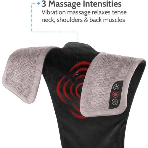  Homedics Comfort Pro Elite Heated Vibrating Massage Wrap | Adjustable Intensity, Soft Fabric, Tension...