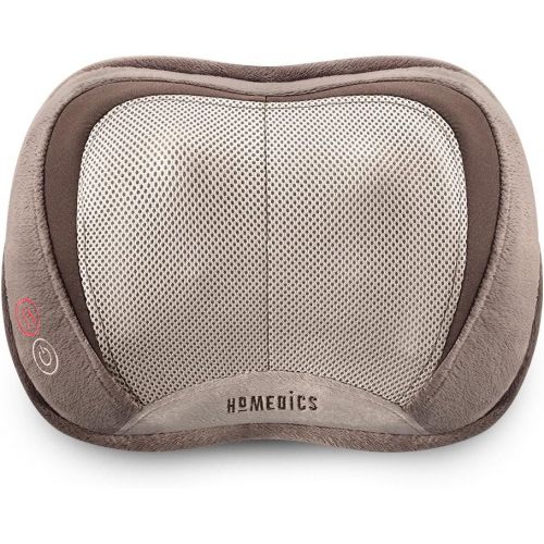  Homedics HoMedics, 3D Shiatsu & Vibration Massage Pillow with Heat | Heated Vibrating Massage Pad, Soft Fabric | Versatile Use For Neck, Back & Shoulders | Includes 6ft, 120v Cord | Compact