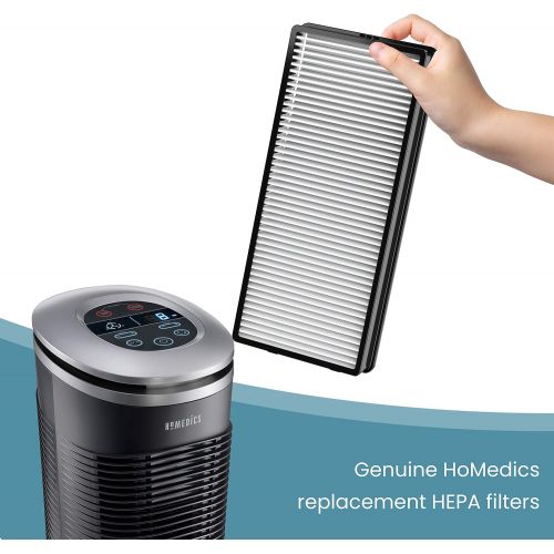  Homedics Tower Air Cleaner Replacement Filters at-OFL | 2 HEPA Filters for AT-PET01, AT-PET02, and AR-45 | Removes Up to 99.97% of Contaminants, 0.3 Micron