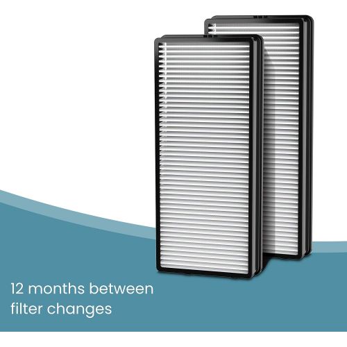  Homedics Tower Air Cleaner Replacement Filters at-OFL | 2 HEPA Filters for AT-PET01, AT-PET02, and AR-45 | Removes Up to 99.97% of Contaminants, 0.3 Micron