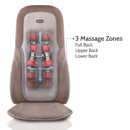  Homedics HoMedics, Quad Shiatsu Pro Massage Cushion with Heat, Zone Control (Targeted Spot, Full, Lower &...