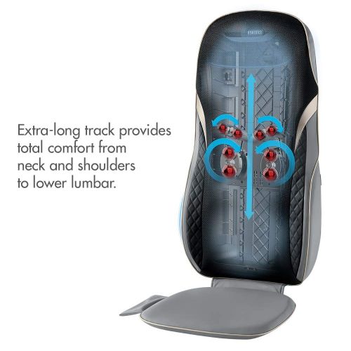  Homedics HoMedics, Quad Shiatsu Pro Massage Cushion with Heat, Zone Control (Targeted Spot, Full, Lower &...