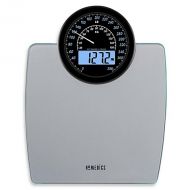 Homedics 900 Dual Display Digital Bath Scale, Large, Traditional Speedometer Dial, 1.2 White Backlit LCD Readout