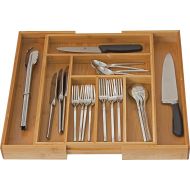 [아마존 핫딜] Home-it Expandable use for, Utensil Flatware Dividers-Kitchen Drawer Organizer-Cutlery Holder, Bamboo