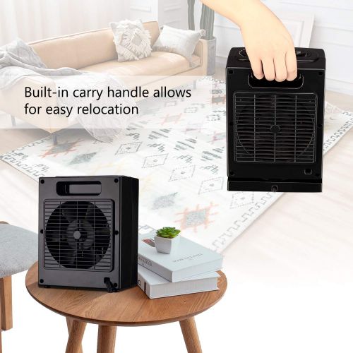  Homeleader Ceramic Space Heater for Home and Office, Portable Electric Heater with Adjustable Thermoststs, 750W/1500W NSB-150C6