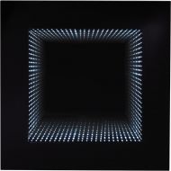 Homelegance Decorative Mood Led Wall Accent Lighting Infinity Mirror with Black Wooden Frame, Table Top