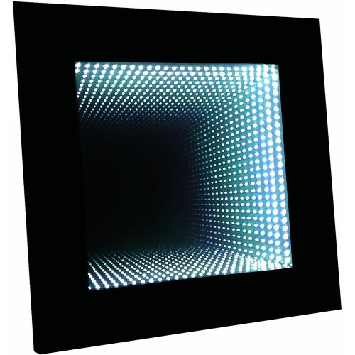  Homelegance Decorative Mood Led Wall Accent Lighting Infinity Mirror with Black Wooden Frame, Table Top