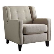 Homelegance 1218 Upholstered Arm Chair, Beige, Fabric