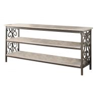 Homelegance 35800-T Fairhope 62 Faux Marble TV Stand White