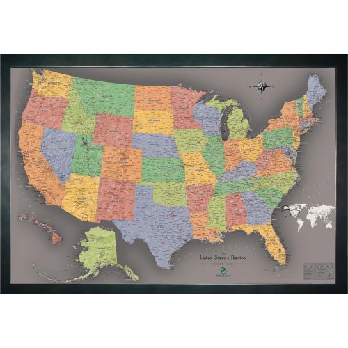  Homemagnetics 33 x 22 Modern World Magnetic Map