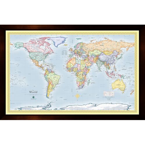  Homemagnetics 33 x 22 Modern World Magnetic Map