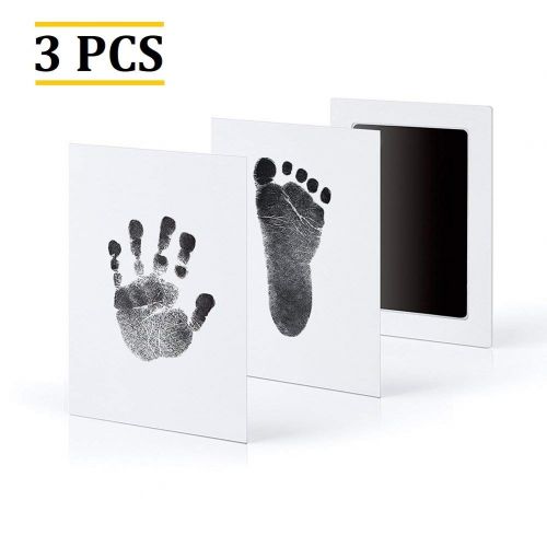  [아마존베스트]Home-organizer Tech 3-Pack Extra Large Baby Safe Inkless Touch Handprint and Footprint Ink Pads, 100% Non-Toxic & Mess，Keepsake Gifts to Cherish Babys Memories