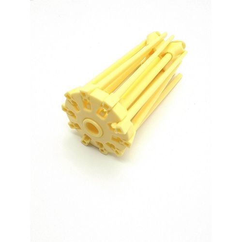  Homer klappbar Pasta Trocknen Rack und Spaghetti Pasta Maker mit 10Armen safe-food Grade ABS Kunststoff Material Nudeln Trockner Staender Halter gelb