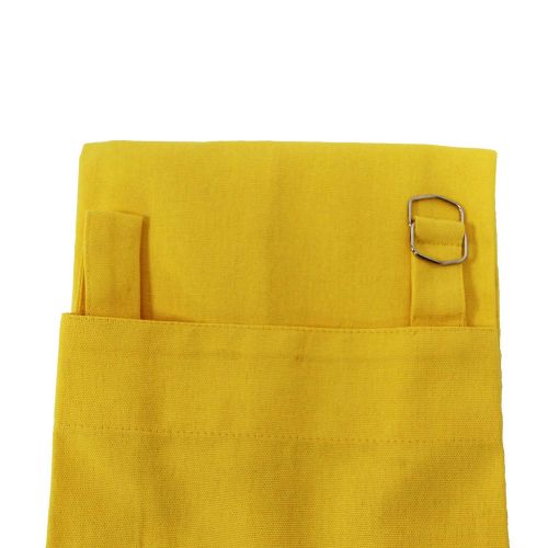  Homescapes Kochschuerze gelb reine Baumwolle waschbare Kuechenschuerze mit Bauchtasche