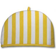Homescapes Teekannenwarmer Thick Stripes gelb Design Tea Cosy Kannenwarmer 100% Baumwolle
