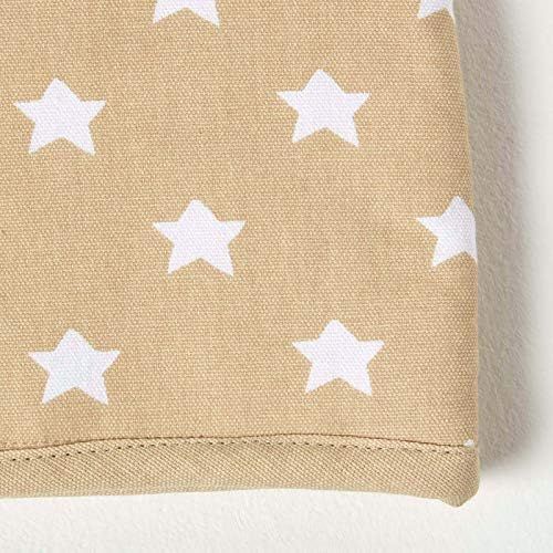  Homescapes Teekannenwarmer Stars beige Design Tea Cosy Kannenwarmer 100% Baumwolle