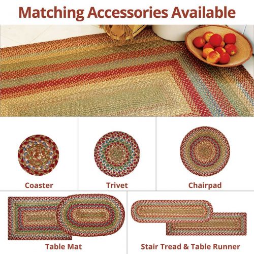  Azalea Premium Braided Jute Rug by Homespice, 6 x 9 Rectangle Red Color, Reversible Imported Jute Yarn, Higher Quality, Longer Lasting, Longer Wear - 30 Day Risk Free Purchase