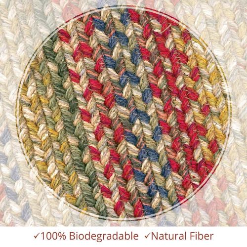  Azalea Premium Braided Jute Rug by Homespice, 6 x 9 Rectangle Red Color, Reversible Imported Jute Yarn, Higher Quality, Longer Lasting, Longer Wear - 30 Day Risk Free Purchase