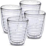 [아마존베스트]Homestead Choice 4-pack Insulated 12 Ounce Tumblers - Drinking Glasses Made in USA - Clear (12oz Insulated Cups)