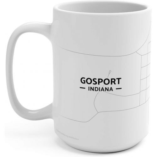  Hometown Bias Gosport, Indiana IN Map Mug (15 oz)