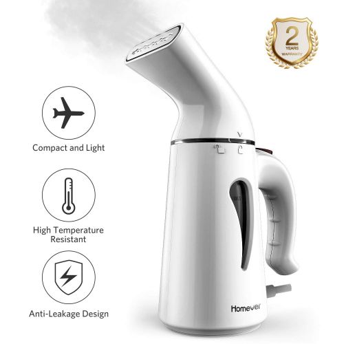  [아마존 핫딜]  [아마존핫딜]Homever Dampfglatter,130ML Steamer Dampfglatter,Schnell Aufheizender Handgehaltener Garment Steamer, Tragbares Dampfbuegeleisen fuer Reise/Urlaub/Hause