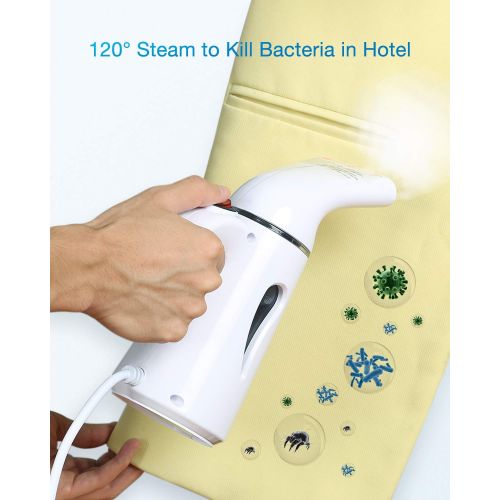  [아마존 핫딜]  [아마존핫딜]Homever Dampfglatter,130ML Steamer Dampfglatter,Schnell Aufheizender Handgehaltener Garment Steamer, Tragbares Dampfbuegeleisen fuer Reise/Urlaub/Hause