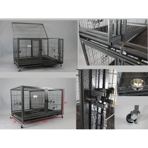  Homey Pet 43 Stackable Heavy Duty Cage w/Feeding Doors and Divider or Additional Tray