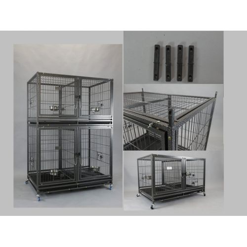  Homey Pet 43 Stackable Heavy Duty Cage w/Feeding Doors and Divider or Additional Tray