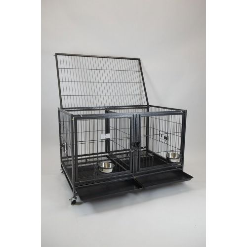  Homey Pet 43 Stackable Heavy Duty Cage w/Feeding Doors and Divider or Additional Tray