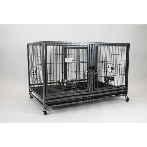  Homey Pet 43 Stackable Heavy Duty Cage w/Feeding Doors and Divider or Additional Tray