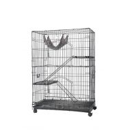Homey Pet 36 or 30 Black Wire Cat, Chinchilla, Ferret Cage w/Tray and Casters